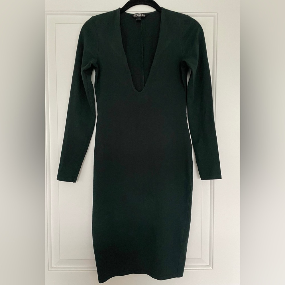 Dark Hunter Green Express Dress - Picture 3 of 4